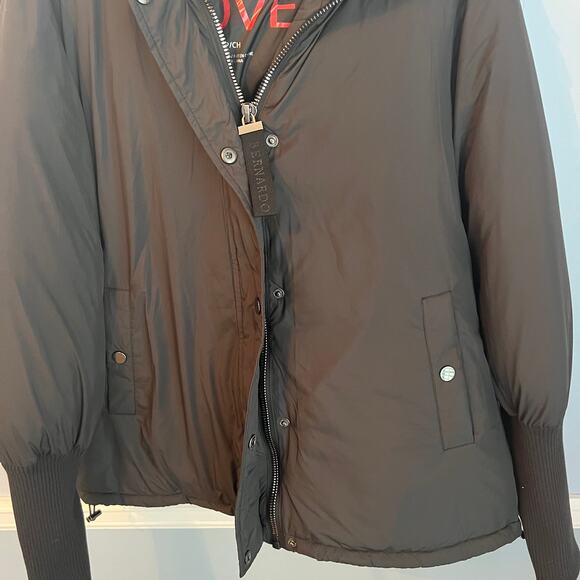 NEW Bernardo Washington SQ Hooded Puffer Jacket Black Coat Size Small - Picture 5 of 15